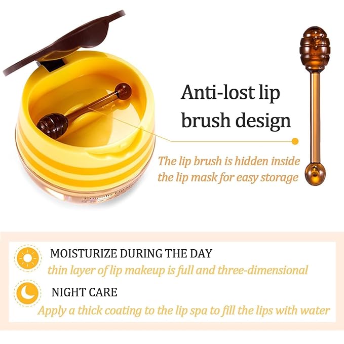 4 PCS Bee Lip Balm Honey Exfoliator