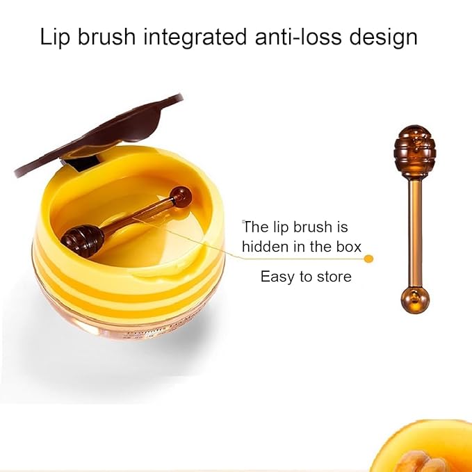 2 PCS Bee Lip Balm Honey Lines