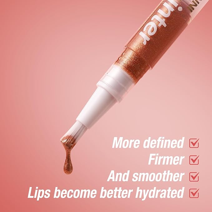 Glow Lip Oil Gloss +Lips Brush, High Pigmented Lip