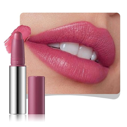 JUAAZIN Cerise Matte Lipstick Crayon - High Pigment Creamy Formula, Waterproof Long Lasting, Smooth Glide Application, Non-Sticklipstick, Ultra Thin Lightweight, Velvet Matte Lip Feel for Women 02#