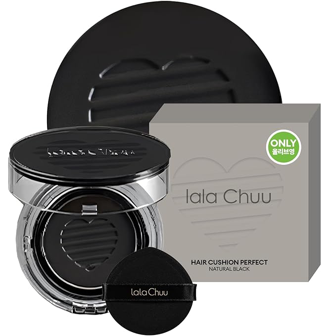 LALACHUU Hair Powder, Hair Powder for Women & Men Root Touch Up Hair Color, Hairline Powder Instantly Gray Water-Resistant Bald Spot Concealer 0.53 Ounce (Natural Black, 0.14 Ounce)