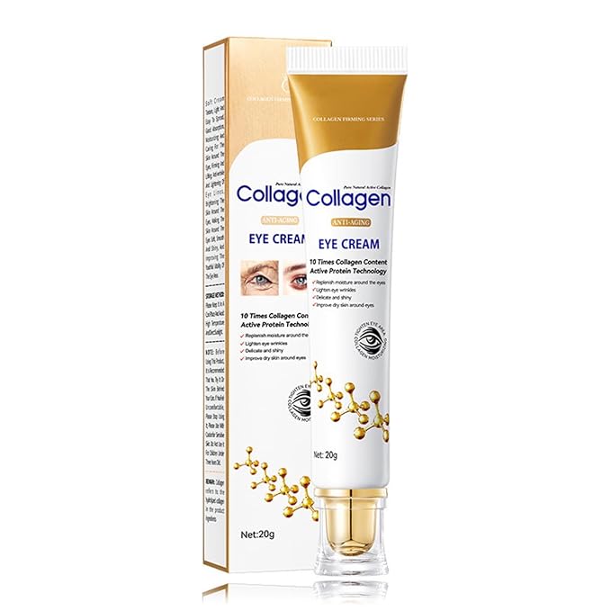 Collagen Eye Cream Anti Aging - Eye Cream for Puffiness and Bags Under Eyes - Under Eye cream for Dark Circles - Moisturizing Eye Serum - Eye Bags Treatment for Women - Firming Eye Treatment Products