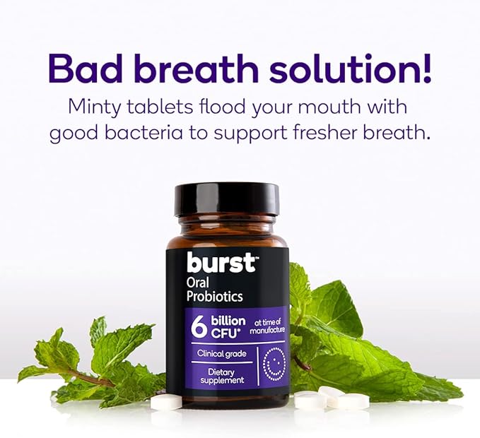 Burst Dental Probiotics (45 Count) | for Healthy Oral Cavity, Bad Breath, Immune System & Sinus Support | Promotes Upper Respiratory Health and Beneficial Bacteria | Blis K12 & M18