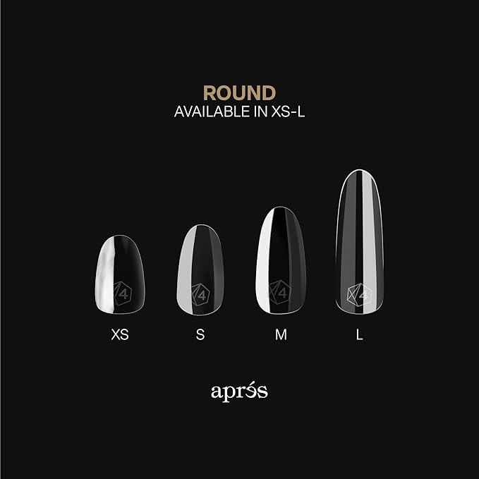 Apres Gel-X® Round Box of Nail Tips | 280 Gel-X Tips, Soft Tips, 14 Sizes 00-9 | Half-sizes Included (Sculpted Round Long, 280.00 Fl Oz (Pack of 1))
