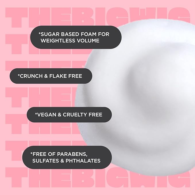 Cake Beauty Volumizing Mousse, The Big Wig - High Volume, Flexible Hold Hair Mousse with 450 F Heat Protection - For All Hair Types - 8.4 oz (Pack of 2)