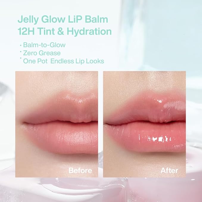 INTO YOU Frozen Glow Lip Balm, Hydrating Lip Gloss, Shine Finish, Nourishing Sheer Tint Pudding Pot with Vitamin E and Seed Oil, Plumping, Moisturizing Lip Makeup, 0.18oz, FB01 Pink Peach