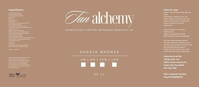 Tampa Bay Tan, Tan Alchemy, Aussie Bronze 2 bottles of 32 oz of 10%, Med/Med Dark DHA Sunless Airbrush Spray Tanning Solution (64oz total)