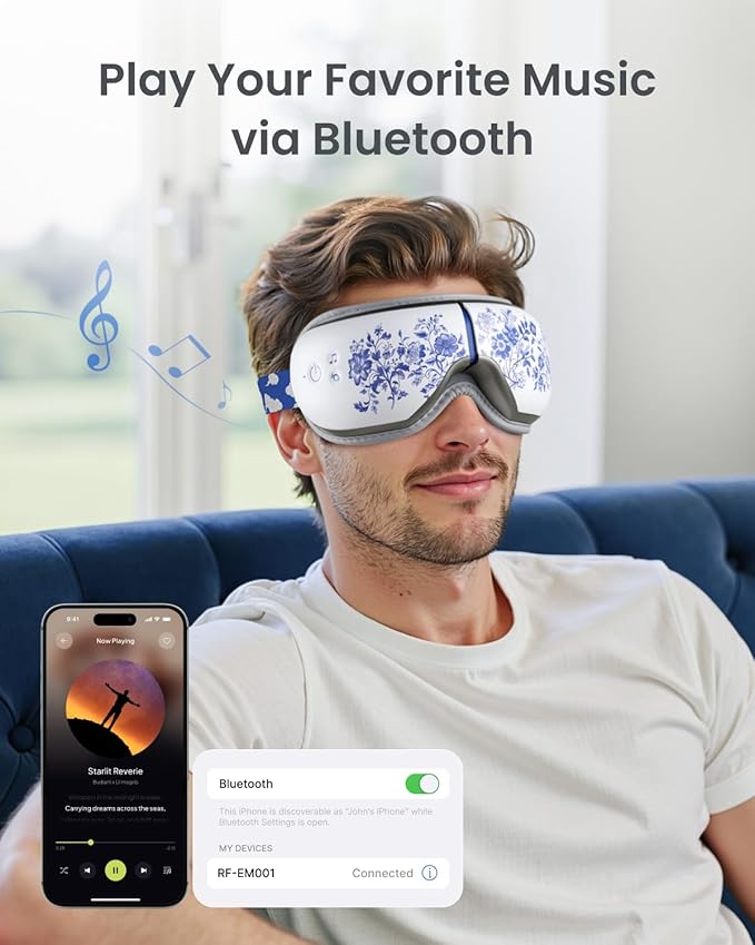 RENPHO Eye Massager with Heat, Valentines Day Gifts for Her Him Birthday Gifts for Women Mom, FSA Eligible HSA Eye Mask for Migraine,Sleep Mask for Dry Eyes Relax, Reduce Strain for Men Dad Eyeris 1