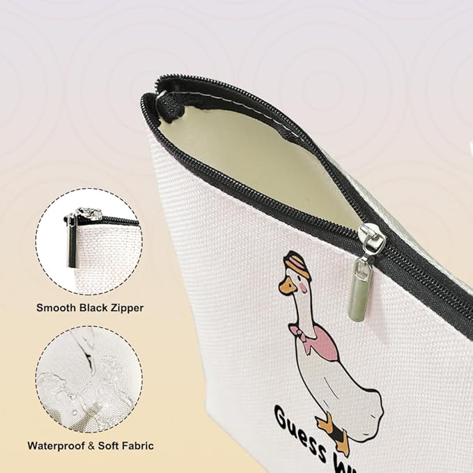 VICBOU Funny Duck Makeup Bag Duck Gifts Duck Supplies Accessories Cute Duck Cosmetic Bag for Women Girls Daughter Animal Duck Lovers Sister Best Friends Graduation Mothers Day Birthday Gifts