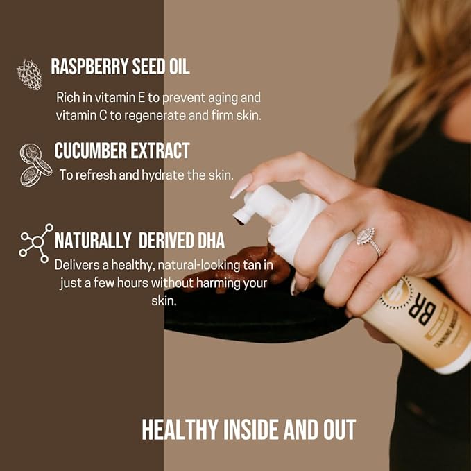 Bronze Cactus Caramel Cream Tanning Mousse | Easy Application & Instant Gratification | Dries Immediately Without Leaving You Sticky | Non-Scented, Streak Free