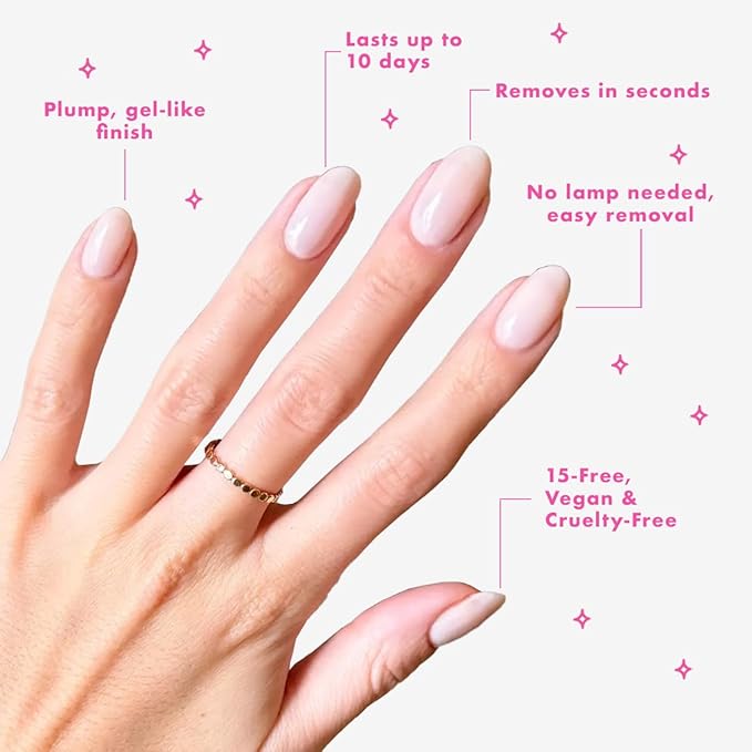 Olive & June Long-Lasting Nail Polish | Valentine's Day |Gel-Like Finish No Lamp Needed Lasts up to 10 days | Salon-Quality 15-Free, Vegan & Cruelty-Free Chip-Resistant | Strawberry Scone