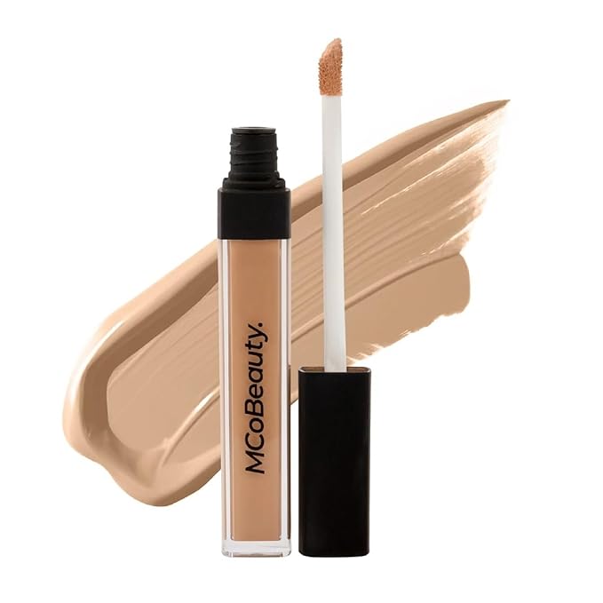 MCoBeauty - Brighten & Perfect Cream Concealer - 1.5 Medium Natural Buff - Hydrating Corrector Medium Coverage Blemish & Under Eye Concealer - With Vitamin E, Hyaluronic Acid & Aloe Vera