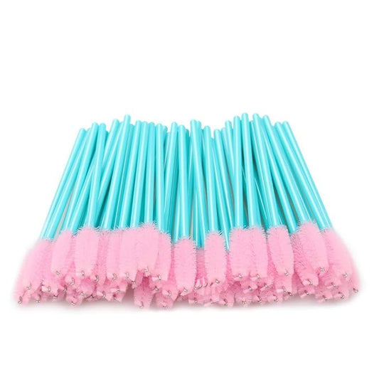 Mascara Wands, Disposable Lash Brushes for Eyelash Extensions Makeup Brush Bulk Tool Set(150Pcs, Blue Pink)