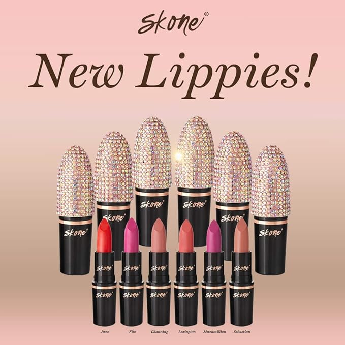 Skone Cosmetics Charm Collection Luxe Hydrating Lipstick - Vegan Formula Infused with Vitamin E - Long-Lasting, Lightweight Balm - Jaxx Color - Nourishing, Smooth Finish