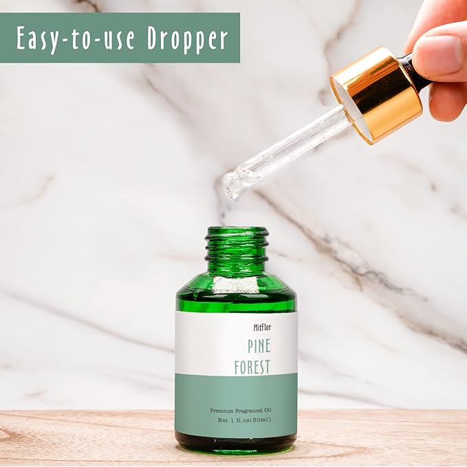 Pine Forest Fragrance Oil, MitFlor Single Scented Oil, 30ml Large Size Premium Fragrance Oil for Soap & Candle Making, Aromatherapy Essential Oil for Diffuser, Fresh Woody Scent for Home Fragrance