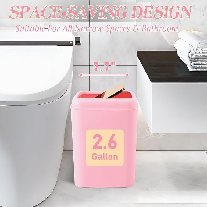 XLHOMO Pink Bathroom Accessories, 24 Pieces Pink and Gold Bathroom Accessories Set with Shower Curtain, Bath Towels, Trash Can, Soap Dispenser and Soap Dish for Bathroom/Housewarming
