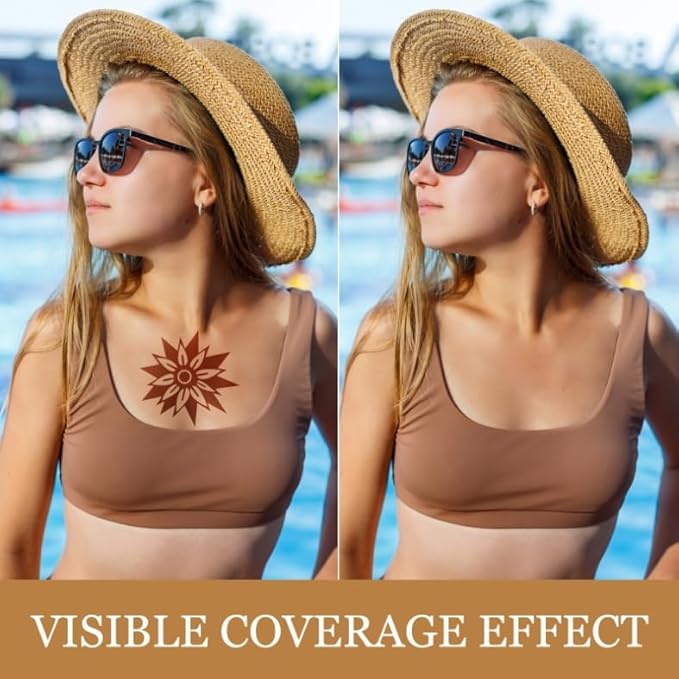 Tattoo Cover Up Makeup Waterproof, Long-Lasting Tattoo Cover Up Concealer,Tattoo Cover Up Makeup Waterproof,Invisible and Natural, Suitable for Tattoos, Scars and Vitiligo