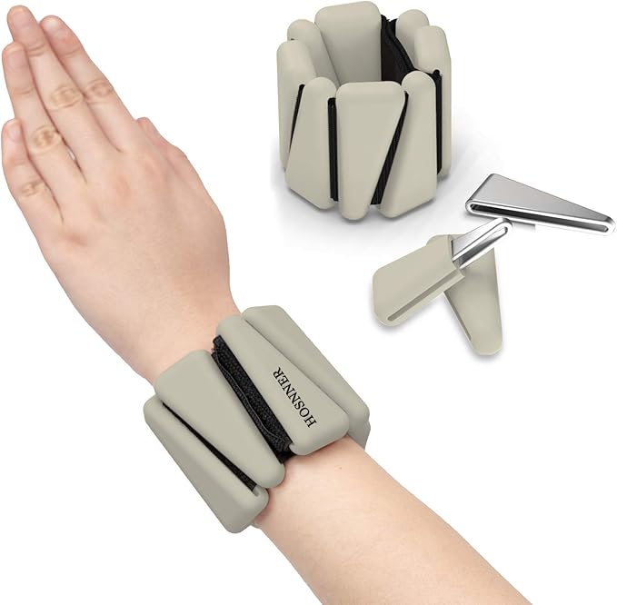 Adjustable Women Wrist Weights - Silicone Bracelet Button 1 LB 2 Per