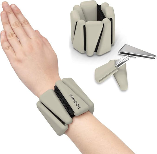 Adjustable Women Wrist Weights - Silicone Bracelet Button 1 LB 2 Per
