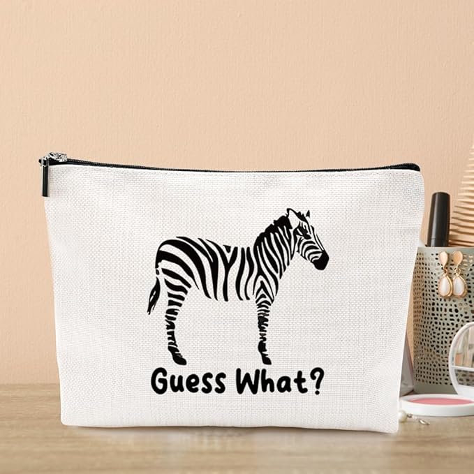 VICBOU Funny Zebras Makeup Bag Zebra Gifts for Women Zebra Supplies Accessories Cute Cosmetic Bag for Girls Daughter Animal Zebras Lovers Sister Best Friends Christmas Mothers Day Birthday Gifts