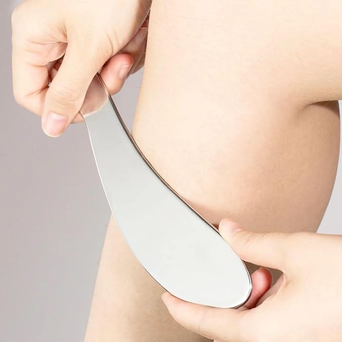 Gua sha Tool gua sha Stainless Steel iastm Tool Gussha Massage Tool Muscle Scraping Tool for Soft Tissue Therapy and Reduce Arms,Back, Legs, Neck Muscle Pain(SHAOZHANG)………