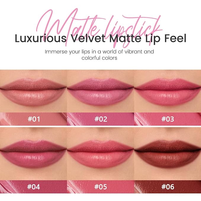 IATMOMOD Nude Brown Matte Lipstick Crayon, Long Lasting Waterproof Velvet Lip Liner Pencil, High Pigment Non-Drying 24H Cruelty-free Lip Makeup