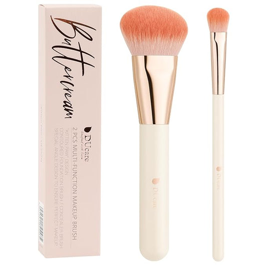 DUcare Foundation Brush Concealer Brush Under-Eye Concealing and Contouring Makeup Brushes Face Brush For Liquid Or Cream Foundations