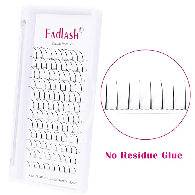 Spike Lash Extensions Mixed Tray Premade Spikes Eyelash Extensions Single Super Thick Eyelash Spikes Individual Lashes Fairy Eyelashes (C Curl, 8-14mm)