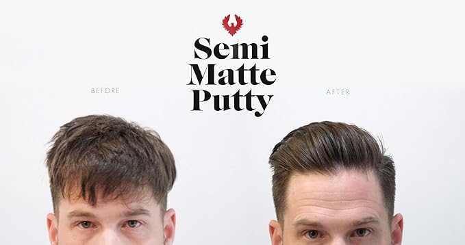Atlas Pomade for Men, Semi-Matte, All day hold, Volumizing Hair Styling Product, Medium Hold, Low Shine Clay and Pomade Hybrid, For All Hair Types, Water Soluble, Hair Paste, 2.4oz, Pack of 1