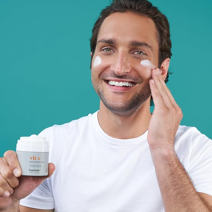 Baebody Made in USA Vitamin C Face Moisturizer - Travel Size Brightening Vitamin C Cream Moisturizer with Jojoba Oil - Anti Aging and Hydrating (0.5 fl oz/15 ml)