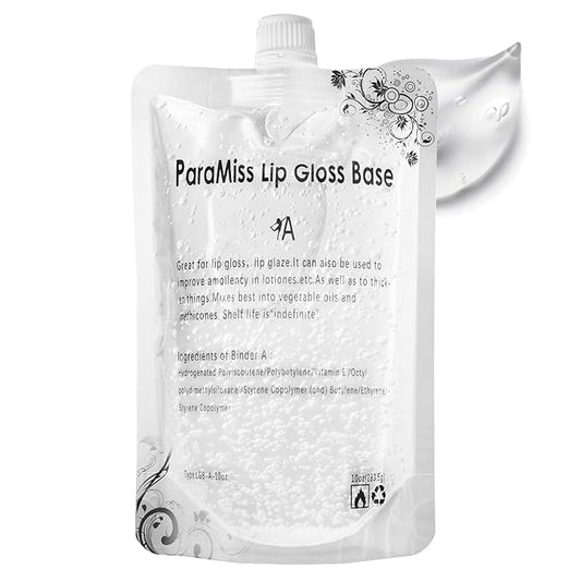 Lip Gloss Base 10 Ounce (350 ML) Clear Lip Gloss Non-Stick Moisturizing Versagel lip gloss base DIY Handmade Lip Gloss Lip Balms Lip Plumper Making Organic Lip Gloss Supplies (A)