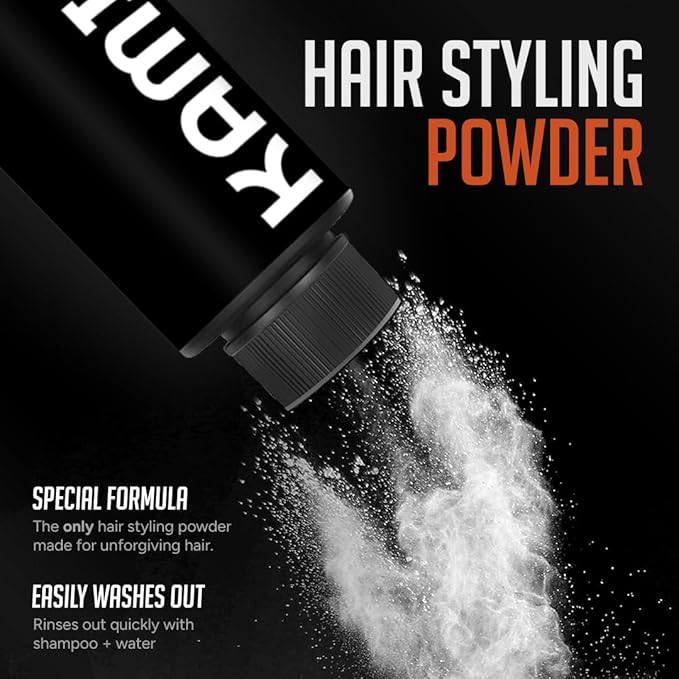 Kami Hair Texture Powder for Men - Strong Hold & Volume Powder - Texturizing Hair Product for Men’s Styling, Matte Finish, All-Day Hold for Thick Hair