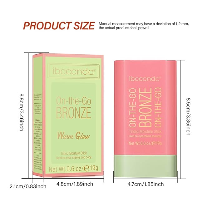 Cream Contour Stick,Versatile Bronzer Facial Contouring Stick,Long Lasting Warm Glow