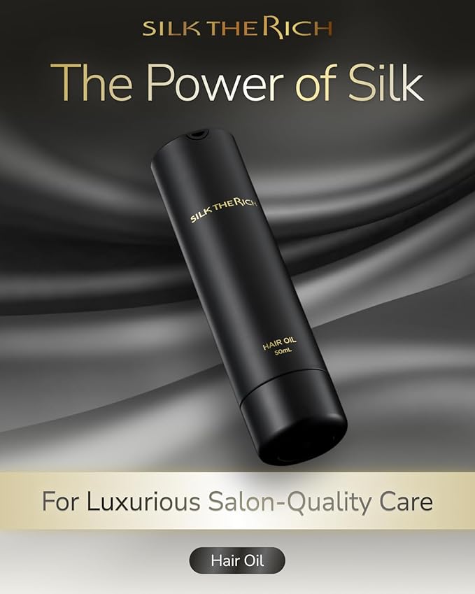 Hair Oil Heat Protectant, Split End Repair, Smoothing Salon-Quality Treatment with Argan Oil for Frizzy, Damaged, Dry Hair, Fragrance Scalp Moisture, Travel Size, Black (1.7 fl oz, 50ml)