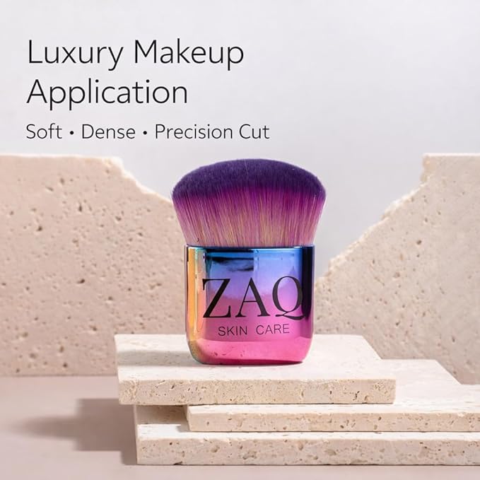 ZAQ UltraBlend Kabuki Brush: Seamless Liquid Foundation and Powder Blending