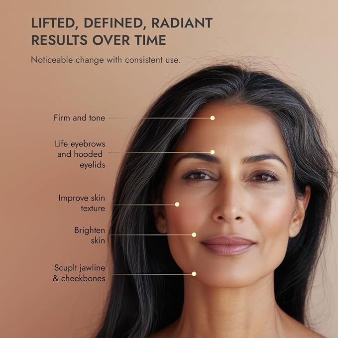 7e Wellness MyoLift TriWave Microcurrent Facial Device for Face Lifting & Toning with Conductive Gel, Probes, Masks – 3-Wave Technology for Skin Firming, Smoothing & Circulation - Face & Neck Care