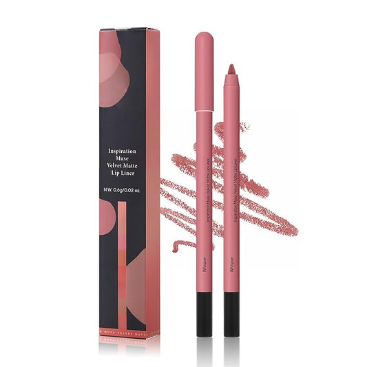 KISSIO Lip Liner,Creamy Lip Pencil,Long Lasting Lip Liner with Sharpener,Matte Finish,Smooth and Soft,Non-Dry,Easy to Use,Cruelty free,0.02 oz,03 Whisper