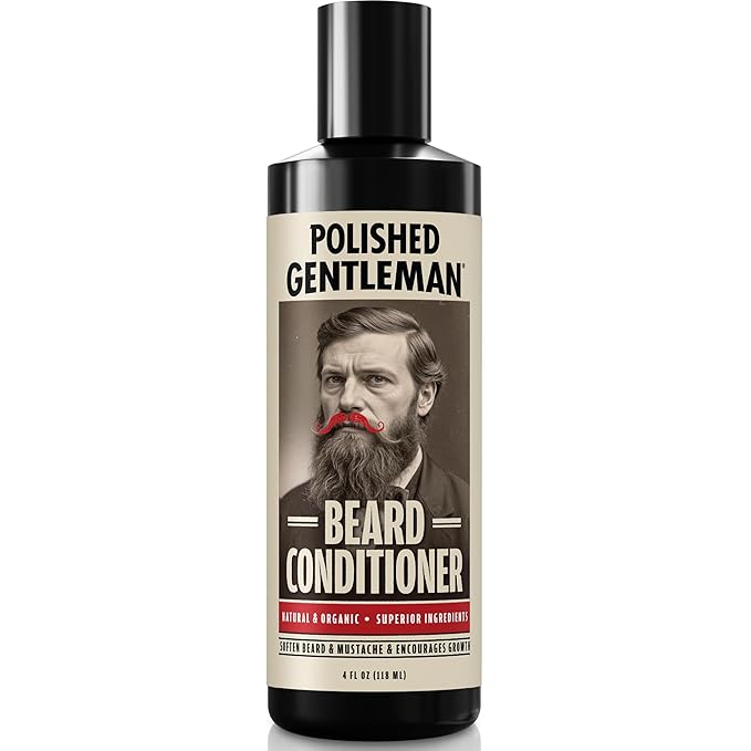 Men's Beard Grooming Set - Conditioner, Thickener with Tea Tree, Growth Oil, Mustache Softener, Natural Facial Hair Wash and Moisturizer (4oz)