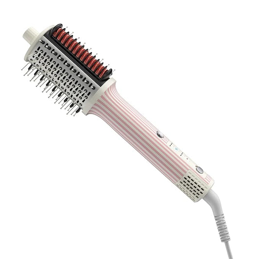 Ellena E1 Blow Dryer + Straighten Hair Brush Dual Mode, Hot Air Brush with 110000RPM High Speed Brushless Motor/Oval Air Barrel/3D Teeth Heated Comb/Handheld Cored, Styler Tool for All Hair Types