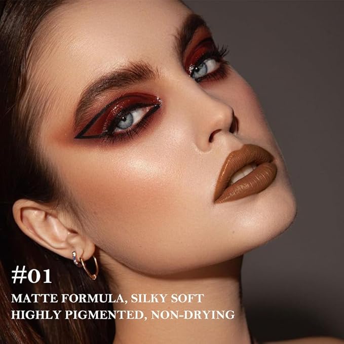 JUAAZIN 3Pcs Gradient Matte Lipstick Crayon Lip Liner pencil, Flawless Contour Gradual Ombre Effect lip Pencil, for Women Long Lasting Waterproof Smudge Proof Lipstick Pencil 01#+05#+08#