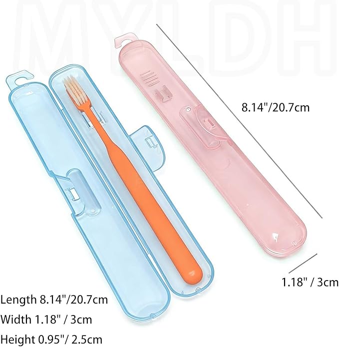 4 Pack Toothbrush Travel Case, Breathable Small and lightweight Toothbrush Holders - Compact Toothbrush Organizer for Travel, Vacation, Camping, Gym, Business Trips, Office, Cruise