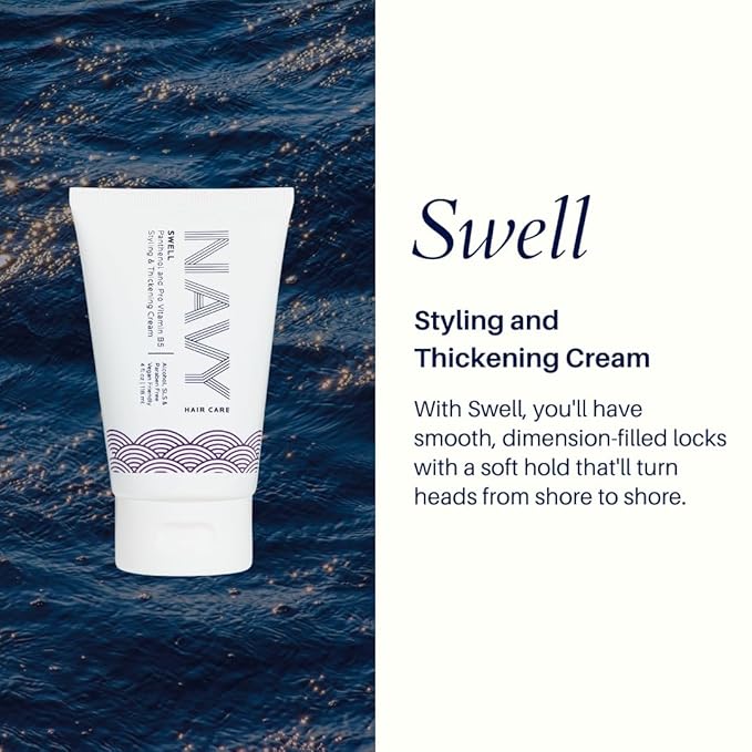 NAVY Hair Care Dry Texture Spray & Swell Thickening Cream | Add Volume and Thickness for Fuller Looking Hair | 7 oz + 4 oz