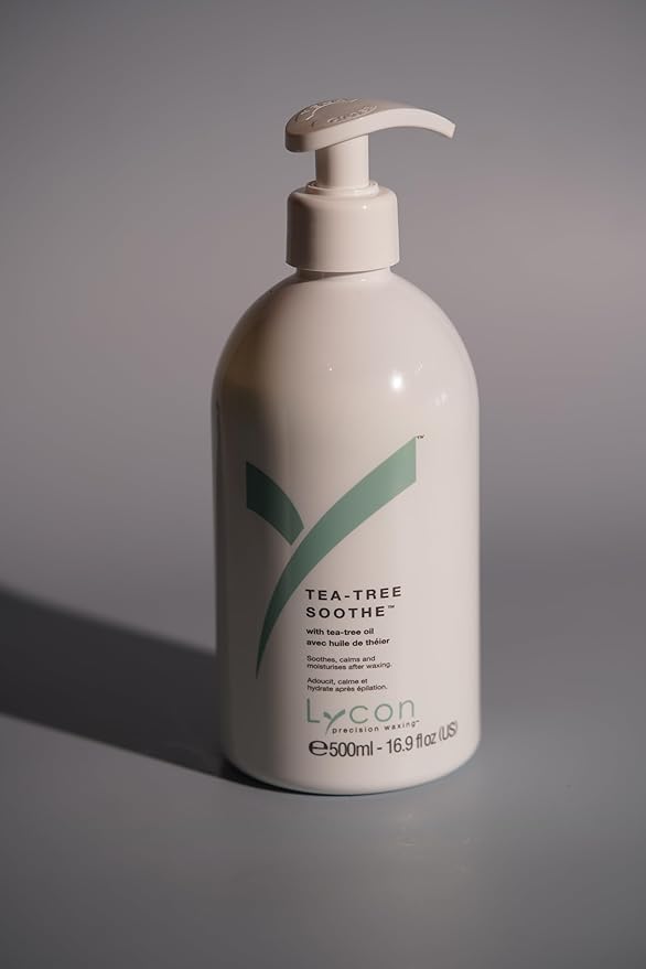 Lycon Tea Tree Soothe, Salon-Quality Post Wax Body Moisturizer with Tea Tree Oil, Rose and Chamomile, 16.9 oz