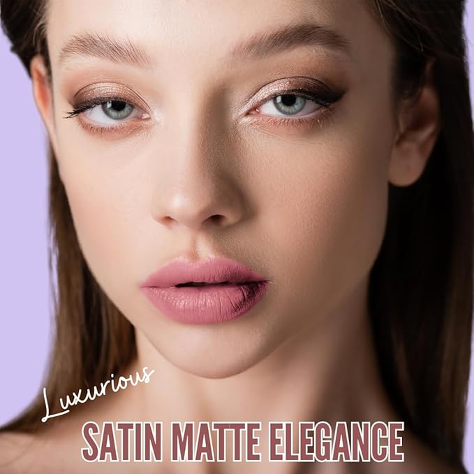 Light Pink Velvet Mousse Liquid Lipstick | High-Pigmented Non-Sticky Non-Drying | Noa