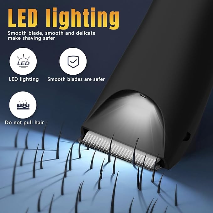 Head Shavers for Bald Men, Body Hair Trimmer for Men Manscape Groin and Ball Trimmer,2 in1 Body and Head Shaver Grooming Kit,IPX7 Waterproof Dry/Wet 6D Electric Razor for Bald with Type-C Charge
