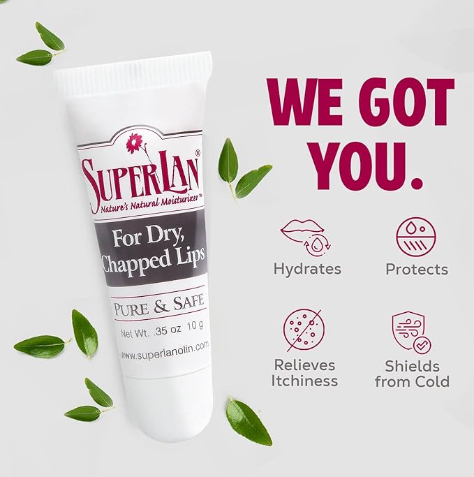 Organic Lanolin Lip Balm For Dry,