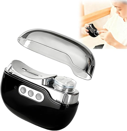 Multi Functional Electric Nail Clippers, 2026 Upgraded 3 in 1 Electric Polishing Automatic Nail Clippers for Toenails or Hand Fingernails, Portable Rechargeable Device for Adults Seniors Care (Black)