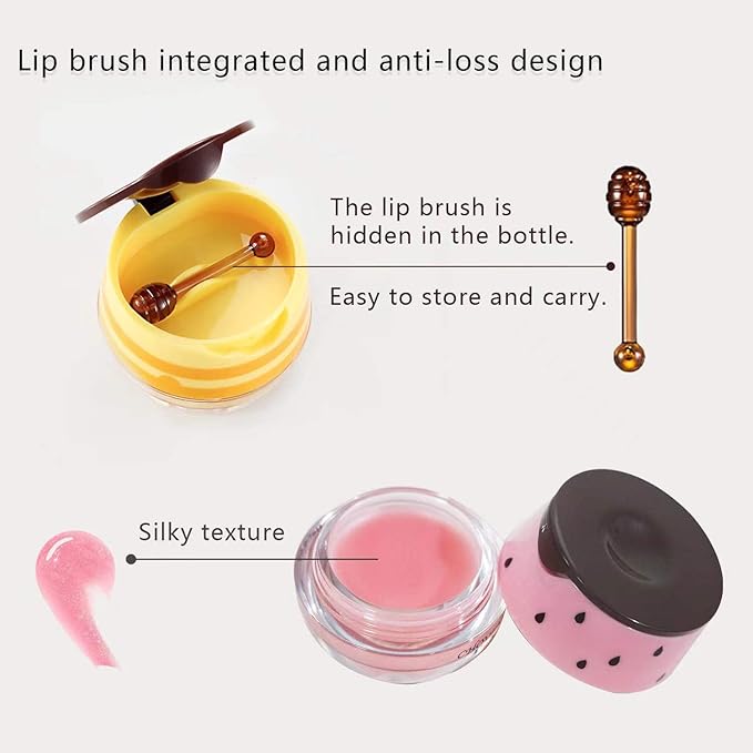 2PCS Honey Balm & Strawberry Lip Aging
