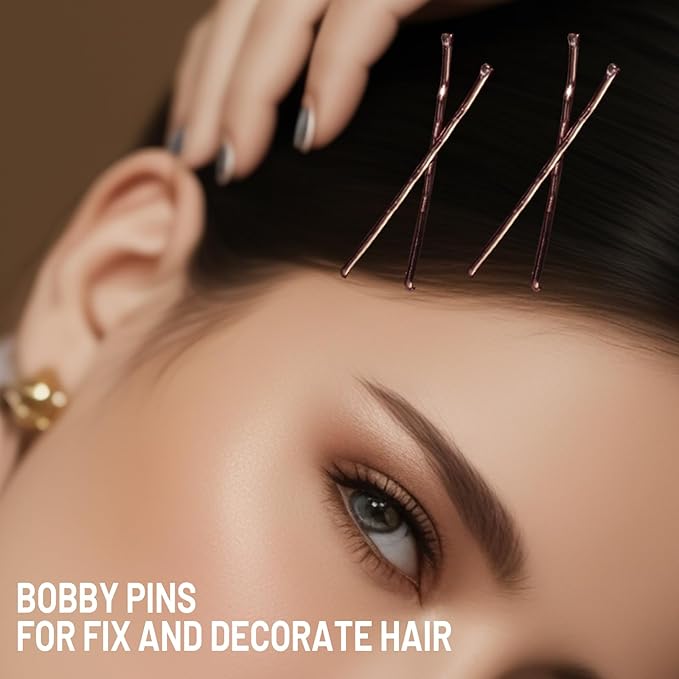 Teenitor 100Pcs Bobby Pins Bobby Pins for Women, Brown Bobby pins Hair Pins, Hair Pins for Women 2inch