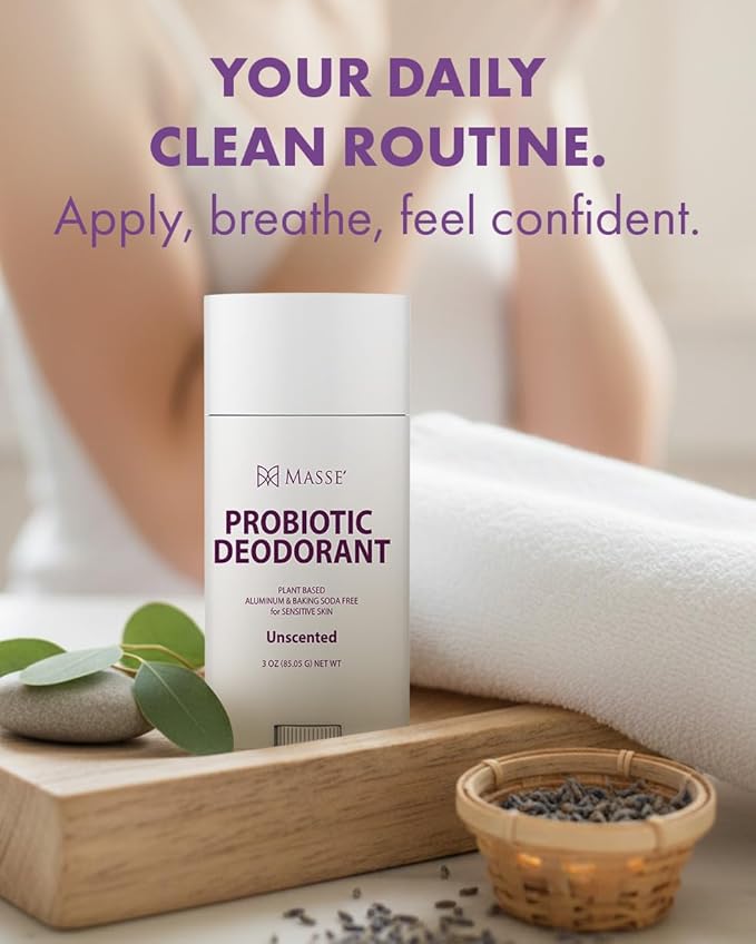 Probiotic Deodorant - Natural Deodorant for Women & Men, Plant-Based Aluminum & Baking Soda Free Deo Stick, 3 oz by Candida Freedom - Unscented
